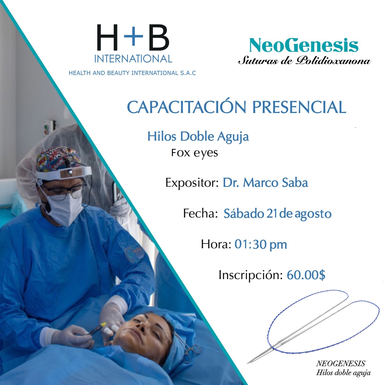 Taller de capacitación sobre Hilos Doble Aguja NeoGenesis en Fox Eyes Agosto 2021